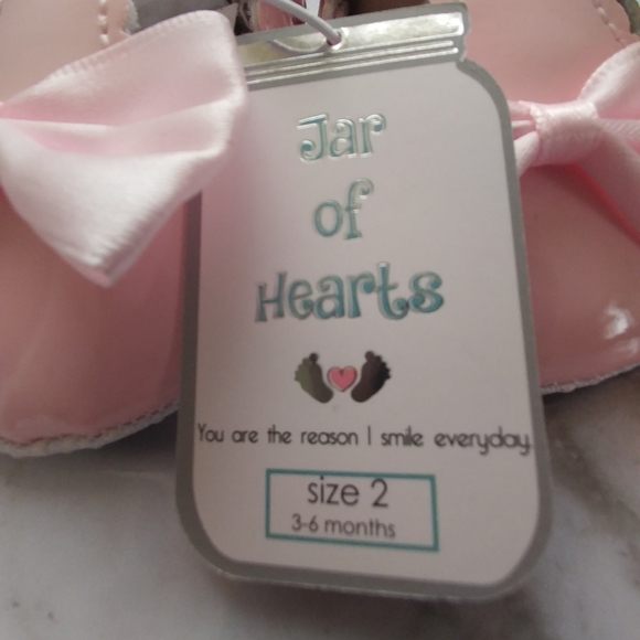 Vegan Leather Crib Shoes NWT Pink Bow Infant 3-6M - Picture 8 of 10